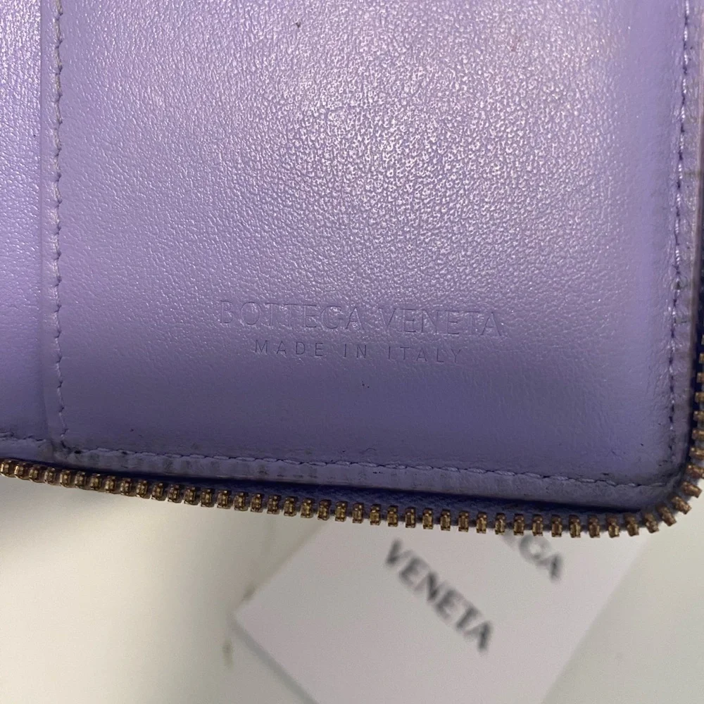 Bottega Venetta Lavander Cassette Compact Zip Wallet Full Inclusion - Picture 12 of 16